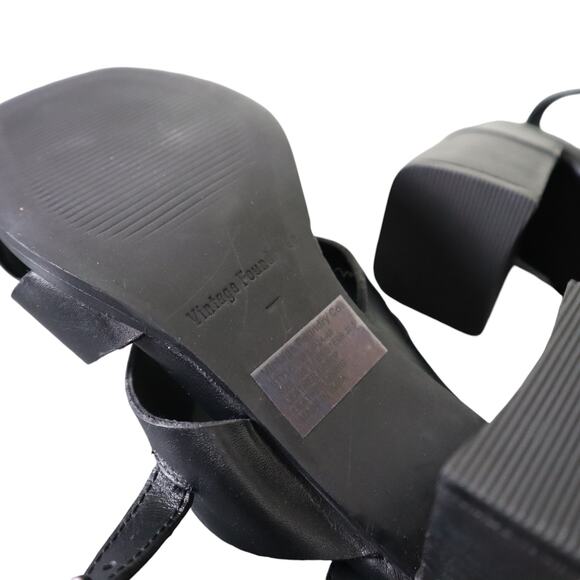 Vintage Foundry Co Womens Odelle Block Heel Sandal Size 7 Square Toe Leather - Picture 10 of 11